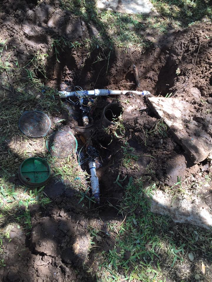 Repairing Irrigation Pipe